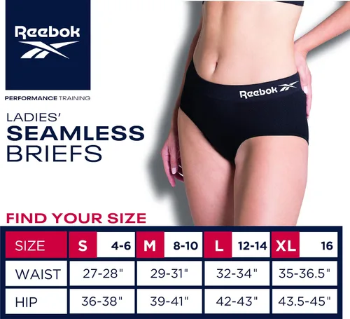 Vista 7 de Reebok Ropa interior para mujer, sin costuras, de cintura alta (paquete de 3)