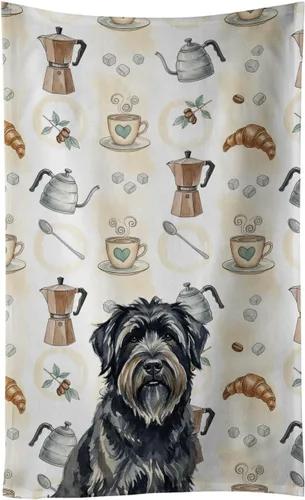 Vista 372 de Caroline's Treasures Afghan Hound - Toalla de cocina para barra de café, terciopelo frontal y lazo de algodón, lavable a máquina Sabueso afgano