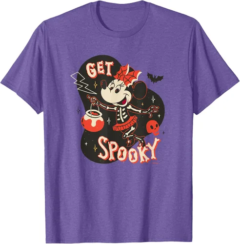Vista 9 de Disney Disfraz de esqueleto de Minnie Mouse para Halloween, camiseta espeluznante Negro