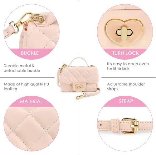 Vista 6 de mibasies Monederos para niñas pequeñas, regalos para niñas de 3 a 8 años