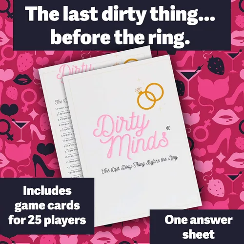 Vista 4 de TDC Games Juegos de despedida de soltera Dirty Minds para adultos, juegos de despedida de soltera con pistas traviesas para 25 invitados