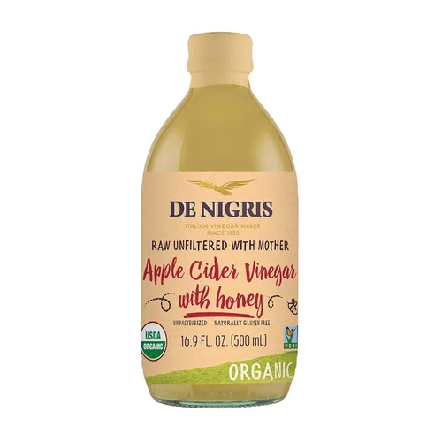 Vista 13 de De Nigris Vinagre de sidra de manzana orgánico crudo y sin filtrar 16,9 oz