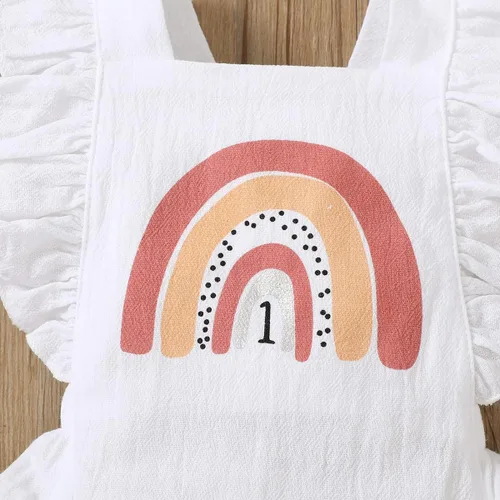 Vista 61 de Shalofer Traje de primer cumpleaños para bebé niña con diadema