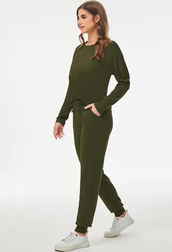 Vista 5 de Fixmatti - Conjunto deportivo de 2 piezas para mujer de estilo informal, pantalón largo
