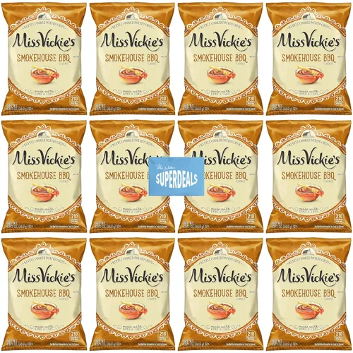 Vista 10 de Papas Fritas Cocidas en Caldero de Miss Vickie's Paquete de Valor Empaquetado por SUPERDEALS Bolsa de 1.375 Oz Paquete de Variedad Supremo de 5