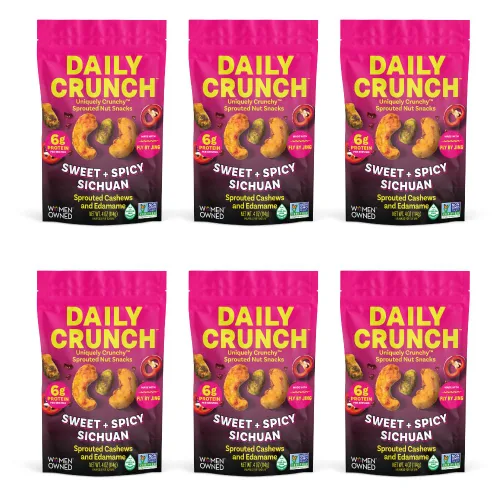 Vista 9 de Daily Crunch Almendras germinadas, churro de canela, paquete de aperitivos
