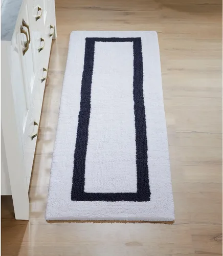 Vista 91 de Better Trends - Alfombra de baño 100% algodón reversible, altamente absorbente y lavable a máquina, suave, tapete de ducha para piso de baño