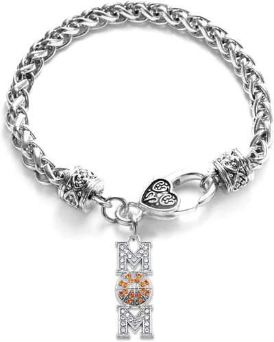 Vista 80 de Inspired Silver - Pulsera de plata con dije personalizado y circonitas cúbicas.