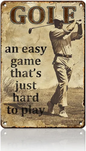 Vista 8 de Golf Girl Metal Tin Sign Golf Metal Poster Never Underestimate A Lady Who Plays Golf Funny Vintage Tin Sign Wall Plaque Poster 12x16inch