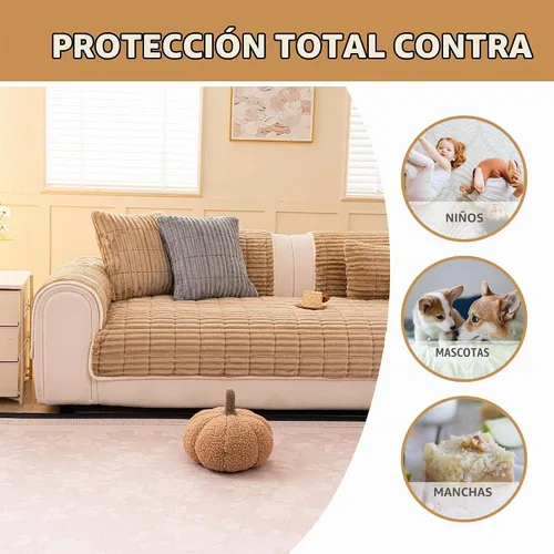 Vista 5 de Funda de sofá lavable para perros, antideslizante, protector de sofá Pet Friendly & Anti-slip Design, Machine Washable, Multi Functional, Works as