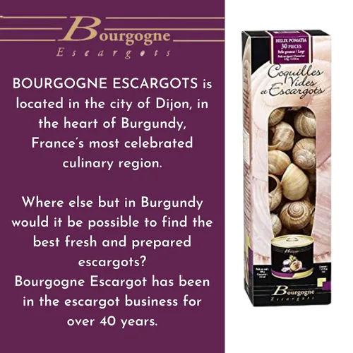 Vista 6 de Bourgogne Escargot s Juego de Escargot Francés Borgoña - 24 Conchas de Caracol y Caracol Sin Adjuntar