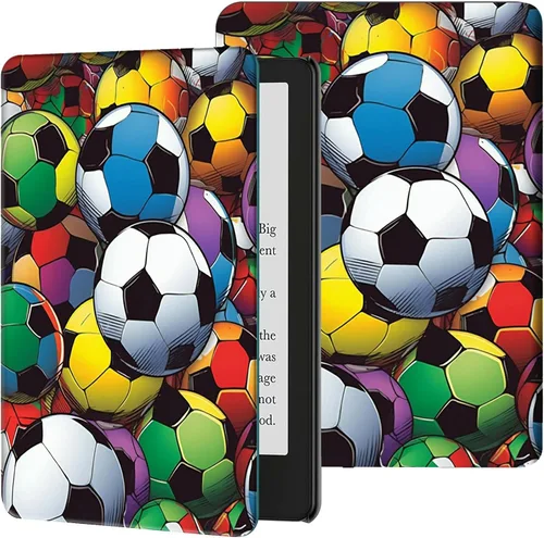 Vista 45 de Funda para Kindle de 6 pulgadas (11.ª generación, versión 2024/2022) delgada de piel sintética, ajustable, multiángulo, Smart Shell con función