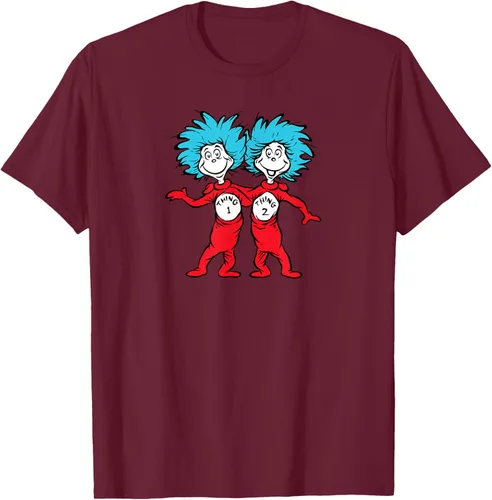 Vista 18 de Dr. Seuss Thing 1 Thing 2 Buddies - Camiseta Negro