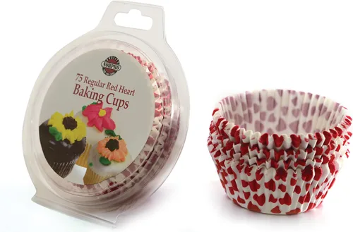 Vista 4 de Norpro Tazas/forros para hornear de corazón de tamaño estándar, paquete de 75
