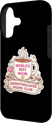 Vista 2 de Overstimulated Moms Club Funny Mother's Day Mama Mum Momma Case for iPhone 17