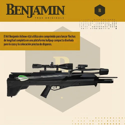 Vista 2 de Benjamin BPABX Airbow, por Crosman Diseño Bull-Pup – 33.5 pulgadas de longitud total – Bomba de aire comprimido no incluida