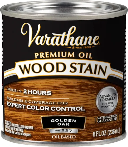 Vista 21 de 1 cuarto de galón Rust-Oleum Brands 211728H Gunstock Varathane - Tinte para madera interior a base de aceite (paquete de 2)
