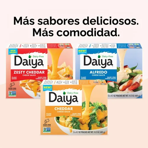 Vista 6 de Salsa de queso cheddar sin lácteos, rica a base de plantas, cremosa, salsa de queso, 14.2 onzas (paquete de 8)