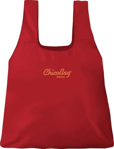 Vista 2 de ChicoBag Bolsa de comestibles reutilizable compacta original con bolsa adjunta y clip de mosquetón, perfecta para compras, viajes, organización
