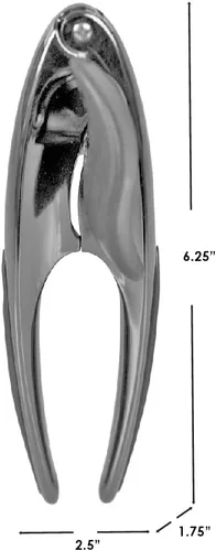 Vista 7 de Home Basics - Abrelatas manual de aleación de zinc curvada con perilla grande de fácil giro Asas de agarre antideslizantes Rueda de corte