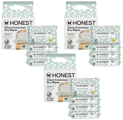 Vista 11 de The Honest Company - Toallitas secas de algodón orgánico 100% puro, 192