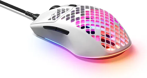 Vista 4 de SteelSeries Aerox 3 - Super Light Gaming Mouse - Snow & PRISMCAPS - Double Shot Pudding-Style Keycaps - Durable PBT Thermoplastic - Compatible with