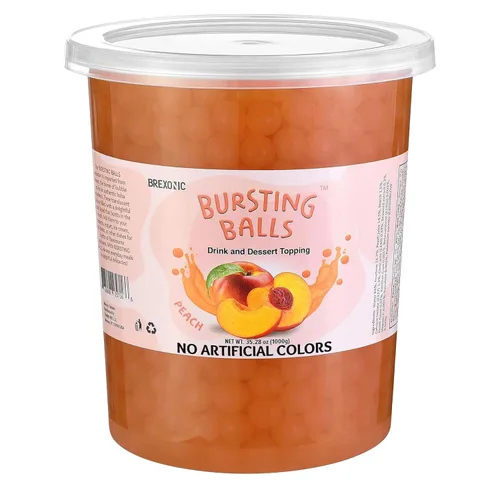 Vista 12 de Perlas Boba de fruta de la pasión, bolas de té explosivas, bebida y cobertura de postre, perlas de tapioca de burbujas de maracuyá para té