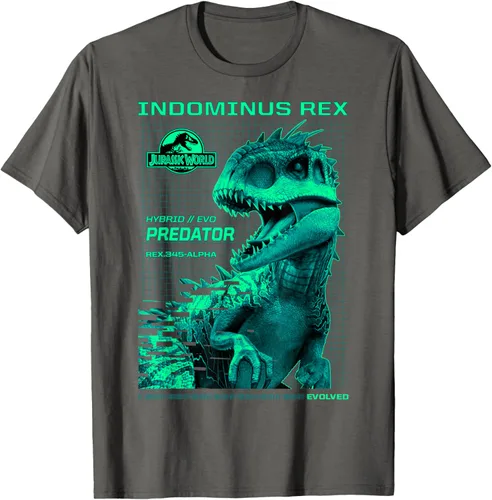 Vista 88 de Jurassic World Indominus Rex Hybrid Predator T-Shirt Small Negro