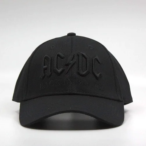 Vista 2 de Gorra de béisbol ajustable con banda de roca dura de color rojo y blanco, Beísbol, talla única , Back In Black