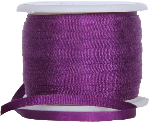 Vista 61 de Threadart Cinta de seda 100% pura - 3 tamaños - Docenas de colores - Castaño - 2 mm No. 524 Soft 100% pure silk ribbon on a single spool - perfect