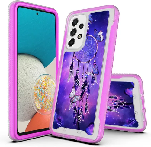 Vista 7 de Cpm- Funda híbrida con purpurina para Samsung Galaxy A23, con purpurina híbrida, color degradado para Samsung Galaxy A23 (azul/morado)