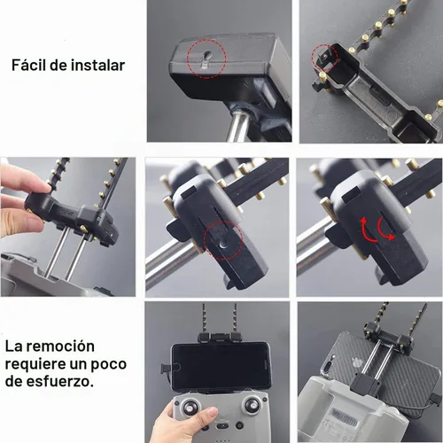 Vista 3 de Skyreat Extensor de Rango de Antena Yagi-UDA 5.8Ghz Amplificador de Señal para DJI Neo/Mini 5 Pro/ 4K 3 Pro Mavic Air 2 Drone RC-N1 / RCN2 /RCN3