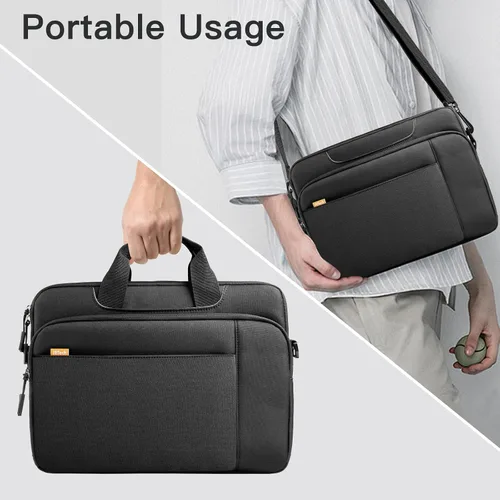 Vista 7 de JETech Funda para laptop de 15 y 15.6 pulgadas, funda impermeable para computadora compatible con MacBook Air/Pro 15/16, Surface Book 3/2 15, Dell