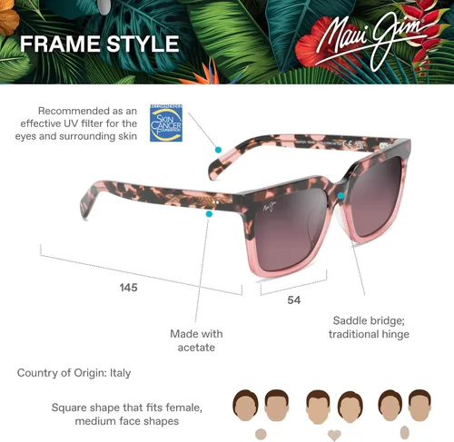Vista 6 de Maui Jim Gafas de sol cuadradas para techos