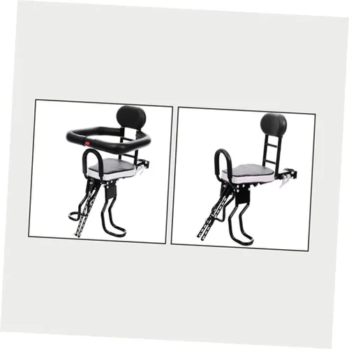 Vista 6 de KESYOO 1 asiento de seguridad para bicicleta para montaje frontal, cómoda silla de bicicleta acolchada para años compatible con bicicletas