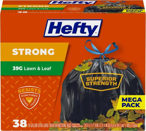 Vista 2 de Bolsas Hefty Resistentes para Césped y Hojas, 39 Galones, 18