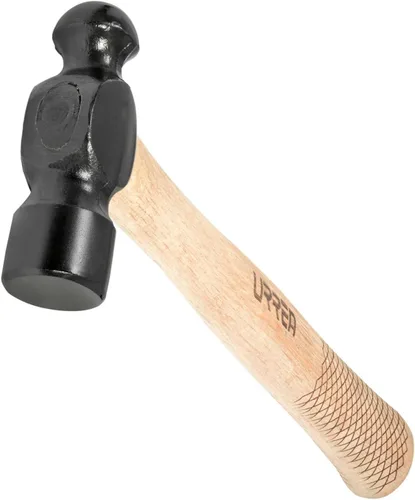 Vista 3 de URREA 1308PN - Martillo de bola de 8 onzas con cabeza forjada y mecanizada y mango ergonómico de roble