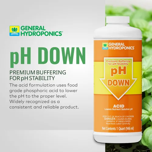 Vista 2 de General Hydroponics HGC722120 Líquido Premium Buffering para estabilidad del pH, cuarto de galón, naranja