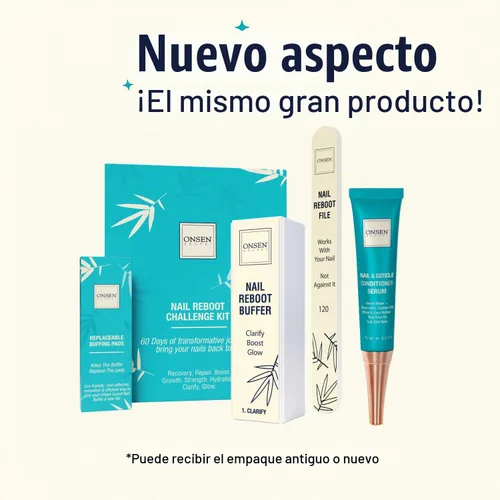 Vista 9 de Onsen Secret Kit de cuidado de uñas, con suero para el cuidado de la cutícula, kit de pulidor de uñas japonés y brillo - fortalecimiento y brillo
