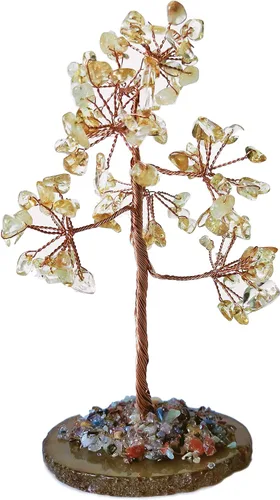 Vista 8 de Mina Heal Árbol bonsái de cristales curativos para decoración del hogar, decoración de habitación y escritorio de oficina, regalos espirituales