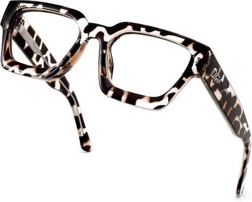 Vista 55 de Blue Light Blocking Glasses for Women Men Metal Round Frame Gris (Smoke Grey)