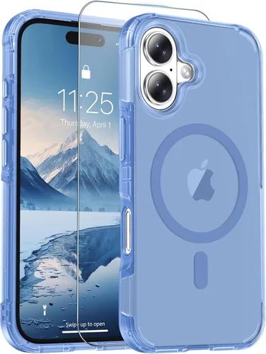 Vista 12 de jaroco Funda magnética para iPhone 11 con protector de pantalla, protección resistente, compatible con MagSafe, protección contra caídas de grado