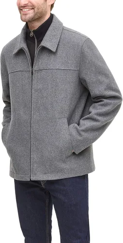Vista 6 de Dockers Chaqueta de mezcla de lana para hombre con babero acolchado
