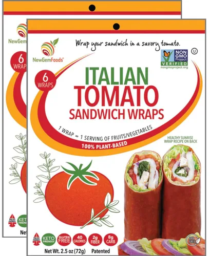 Vista 16 de Apple Kale Sandwich Wraps (Two-Pack) – Gluten-Free, Low-Calorie Wraps Made with Real Fruits & Vegetables – Plant-Based, Non-GMO, Vegan