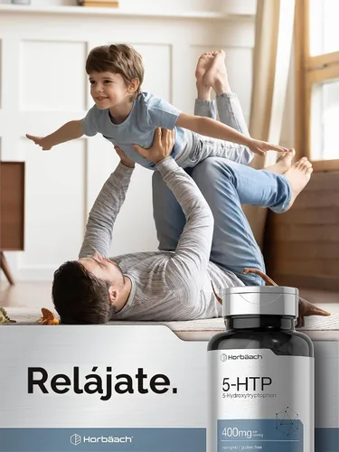 Vista 6 de Horbäach 5HTP 400mg Cápsulas 120 unidades Suplemento extra fuerte 5 Hidroxitriptófano Sin OMG, sin gluten
