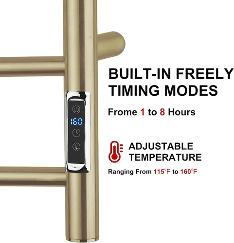 Vista 3 de Toalleros térmicos para baño, calentadores eléctricos de toallas para montar en la pared con temporizador y control de temperatura, calentador