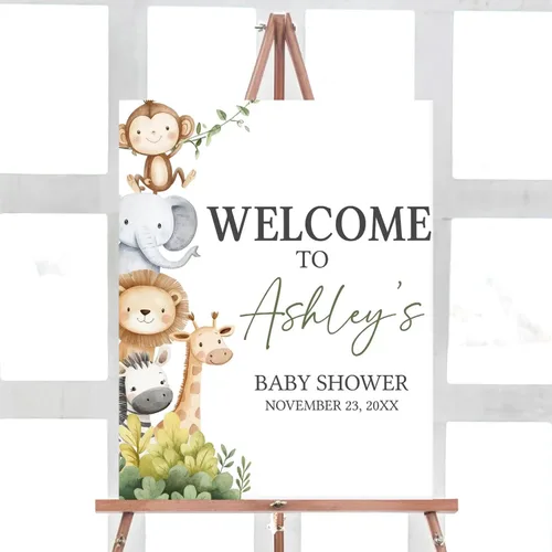 Vista 20 de Letrero de bienvenida para baby shower, personalizable, tema Berry Sweet, varios tamaños