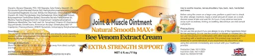 Vista 9 de Bee Venom - Crema para huesos musculares, acción rápida, calmante y eficaz ayuda para espalda, cuello, mano, pie, rodilla, músculo, hombro, tópico