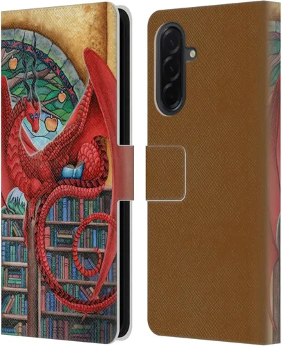 Vista 377 de Head Case Designs Officially Licensed Carla Morrow Galactic Entrancement Dragons Leather Wallet Case Compatible with Samsung Galaxy A07 4G