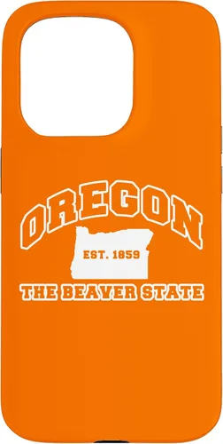 Vista 14 de iPhone 16 Oregon Souvenir Vacation Est 1859 The Beaver State Adults Case